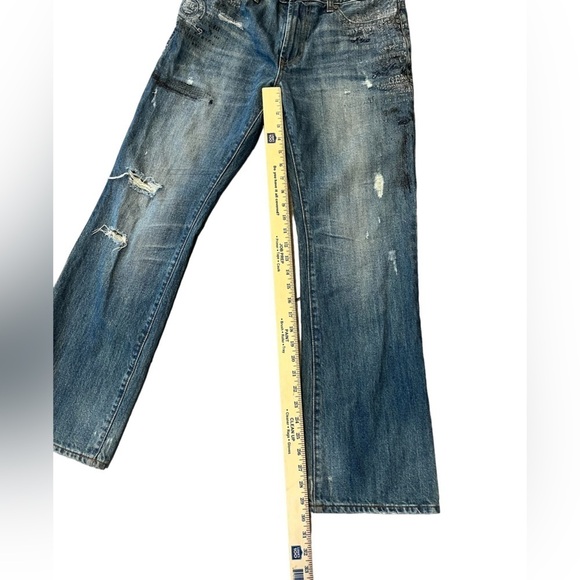 Aeropostale Driggs Slim Boot Distressed Men 31X30 Denim Blue Jeans - Picture 4 of 7